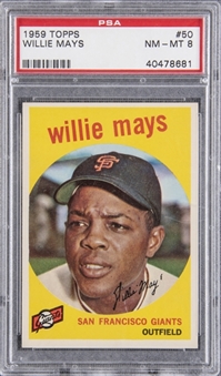 1959 Topps #50 Willie Mays – PSA NM-MT 8